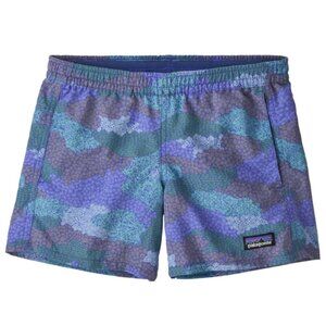 Patagonia Girls Baggies Shorts Next Wave Multi in Float Blue NWT XL